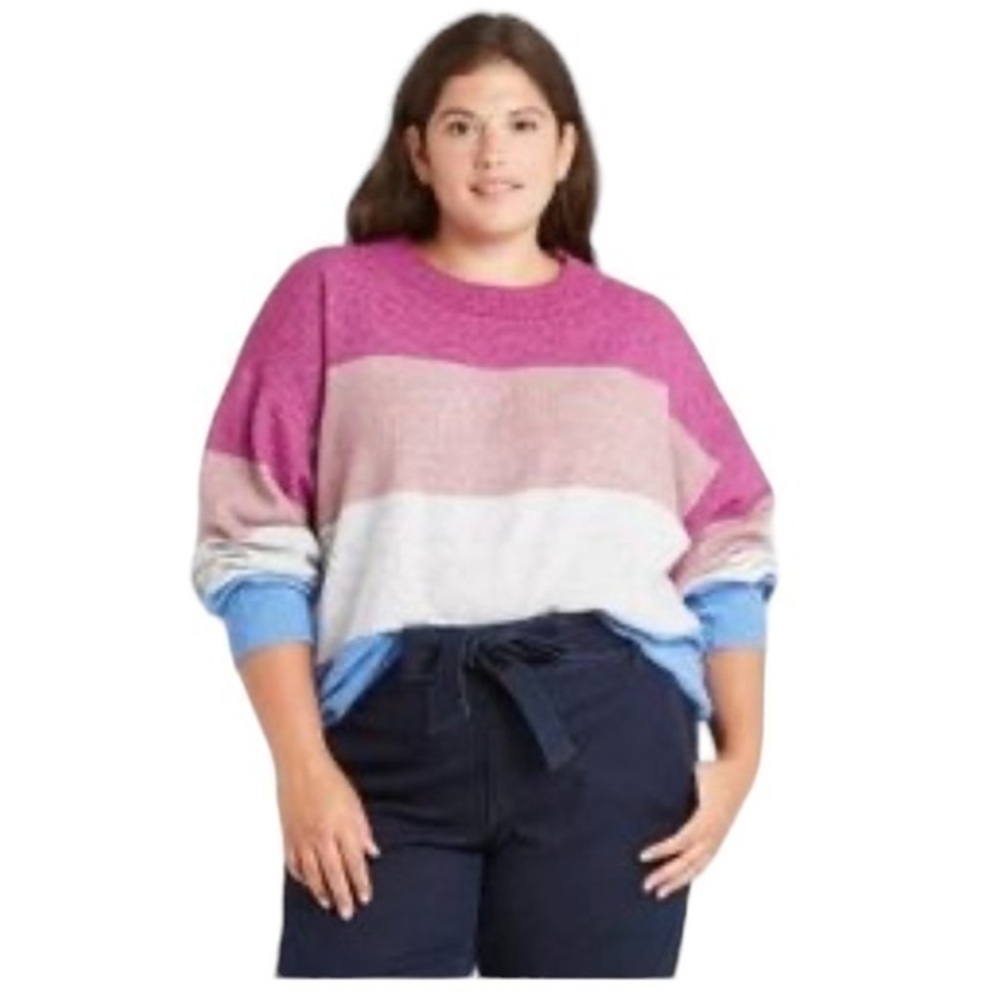 A New Day-Women’s Multicolor Oversized Sweater Size S